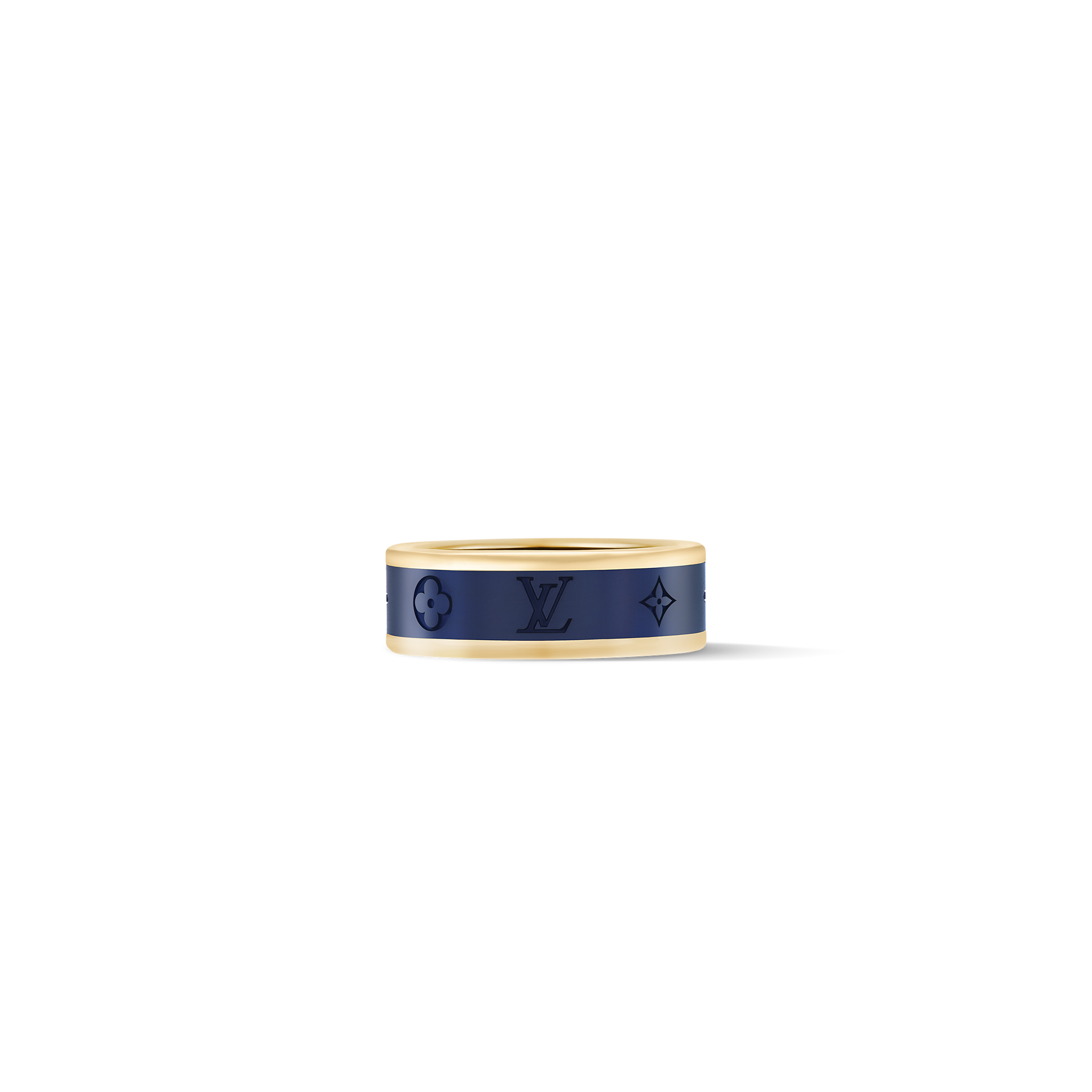 LOUIS VUITTON LES GASTONS VUITTON SMALL RING, YELLOW GOLD AND TITANIUM Q0H44Q